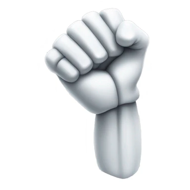 White cyborg arm with shock flexing bicep sticker