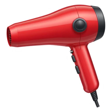 red hairdryer sticker