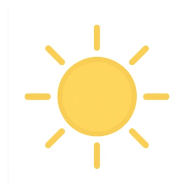 yellow sun, digital illustration sticker