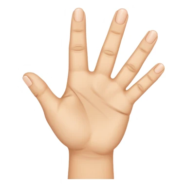 A finger pointing to a hand with three fingers up. make the finger point to the base knuckle of the three fingers that are up sticker