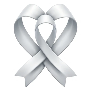 I want a white ribbon emoji sticker