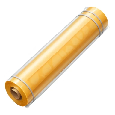 A thin and long roll of transparent plastic wrapping for food  sticker