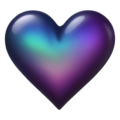dark iridescent scale heart sticker
