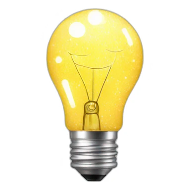 sparkles and the light bulb sticker