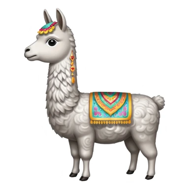 cloud patterned lama sticker