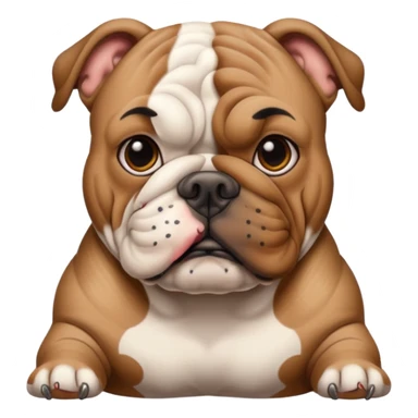 bulldog with tattoos sticker