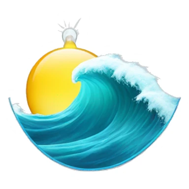 wave with lightbulb sticker