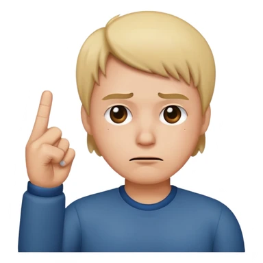 disappointed face and middle finger  sticker