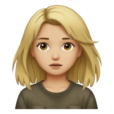 grunge girl with dirty blonde hair sticker