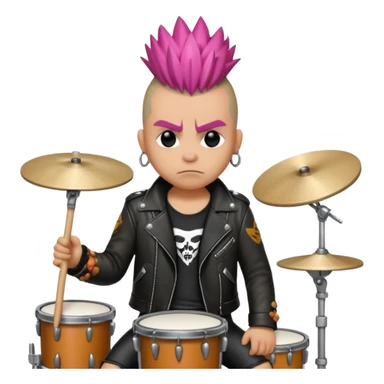 drummer animal punk sticker