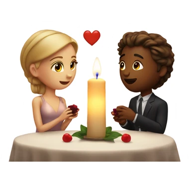 Hyper Realistic Romantic candlelit date sticker