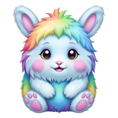 easter rainbow baby bunny yeti sticker