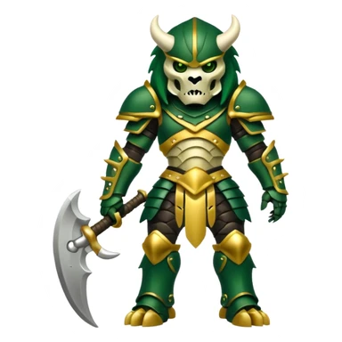 green Predator with bone armor sticker