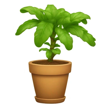 Plantas colgantes en una maceta sticker
