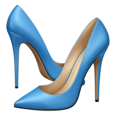 blue high-heeled shoes sticker