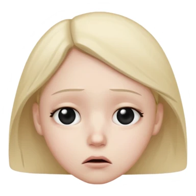 sad and confused with black eyes sticker