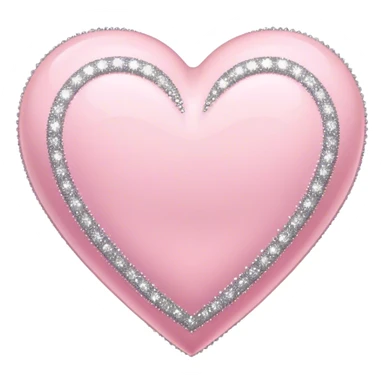 Baby pink heart with sparkles sticker