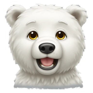 white little bear sticker