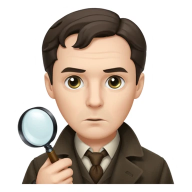 sherlock holmesholding magnifying glass sticker