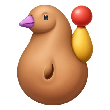 A penis with ballsack behind sticker