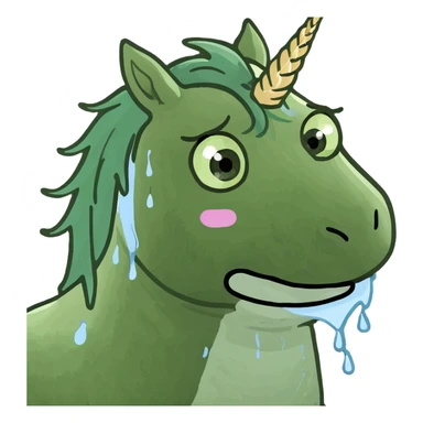 Rainbow baby unicorn awash in tears sticker