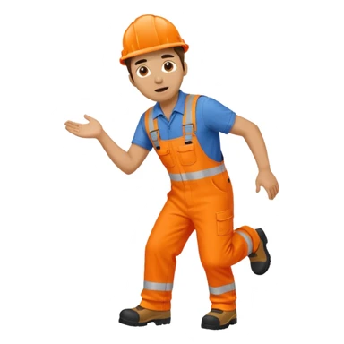 engineer hi-vis orange overalls trips sticker