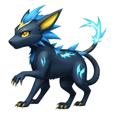 Manectric-Luxray-Draco-Fakémon-hybrid-creature (full body), 4 legs sticker