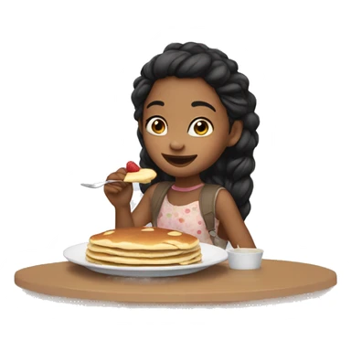 Ava eating pancakes  sticker