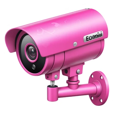 Security Camera pink with graffity sticker