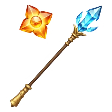 elemental magic staff sticker