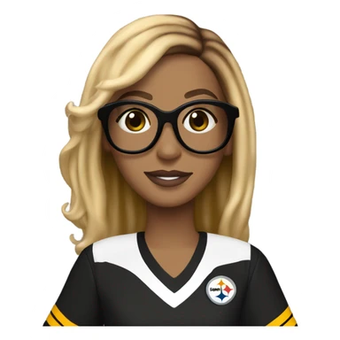 steelers nfl jersey beyonce with blonde brown hair light colored glasses sticker