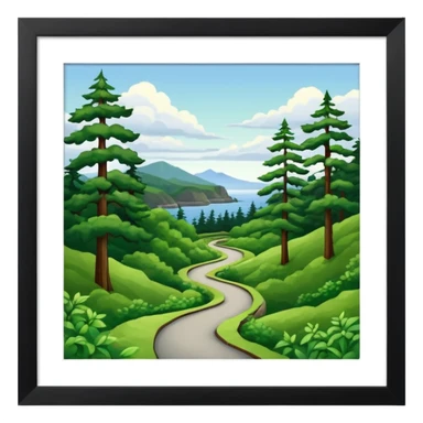 Scenic walking trail in Port Angeles Washington sticker