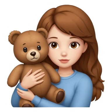 spetical girl with bear  sticker