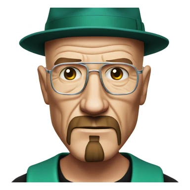 heisenberg from breaking bad with a shiesty on his head sticker