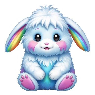 easter rainbow baby bunny yeti sticker