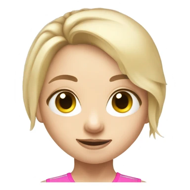 Smart gymnastics girl blonde white big eyes sticker