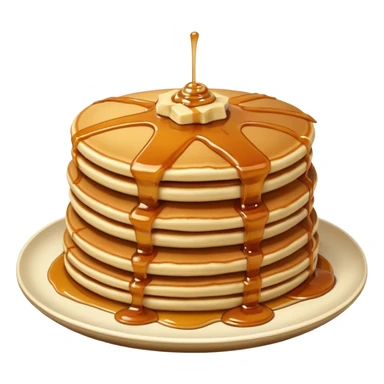 pancakes with caramel and nuts sticker