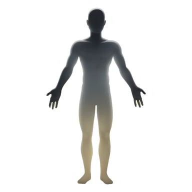 White strong spiritual aura emits from human silhouette  sticker