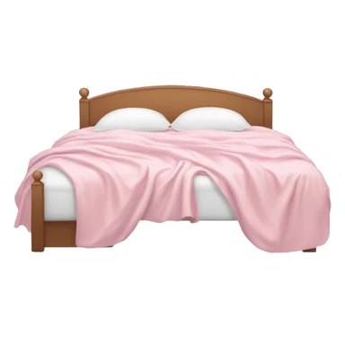 white bed with pink sheets aesthetic sticker