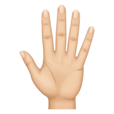 Hand with all fingers up except ring finger sticker