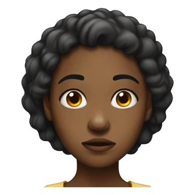 black girl with disgusted look sticker
