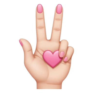 One hand crossing index finger over thumb like the Kpop finger heart sticker