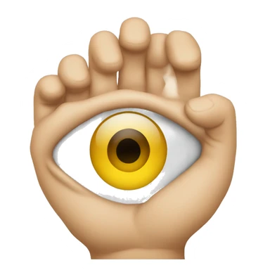 an eye that is looking through his hand sticker