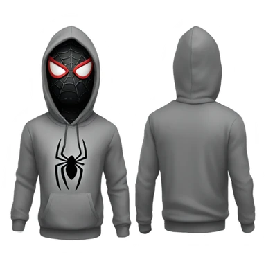 Black Spider-Man with hoodie sticker
