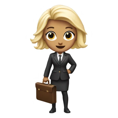 blondie holding out briefcase sticker