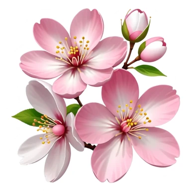 3 rosa weiße Kirschblüten sticker