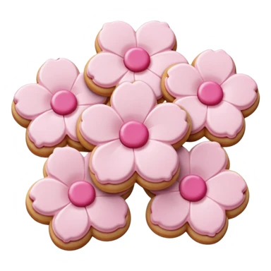 Cherry blossom shaped cookies sticker