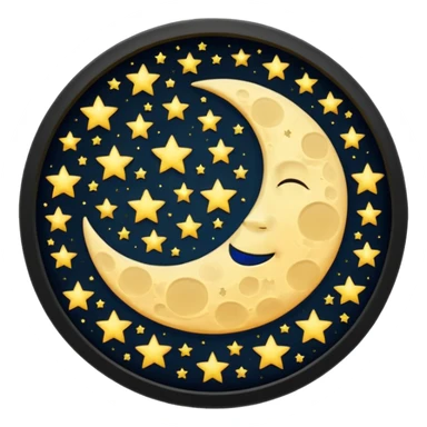 
esta noche solo las lula y estrellas sin fondo sticker