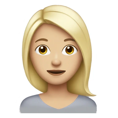 Blond Girl with face mask on  sticker
