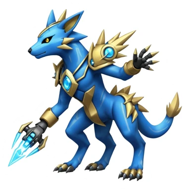 Mechanical Manectric-Zeraora-Protogen-Fakémon-Pokémon-creature-fusion (full body) sticker